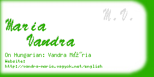 maria vandra business card